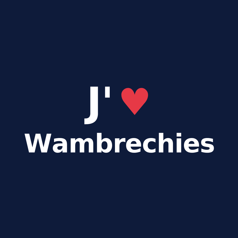 T-shirt personnalisé Wambrechies — design J'aime Wambrechies