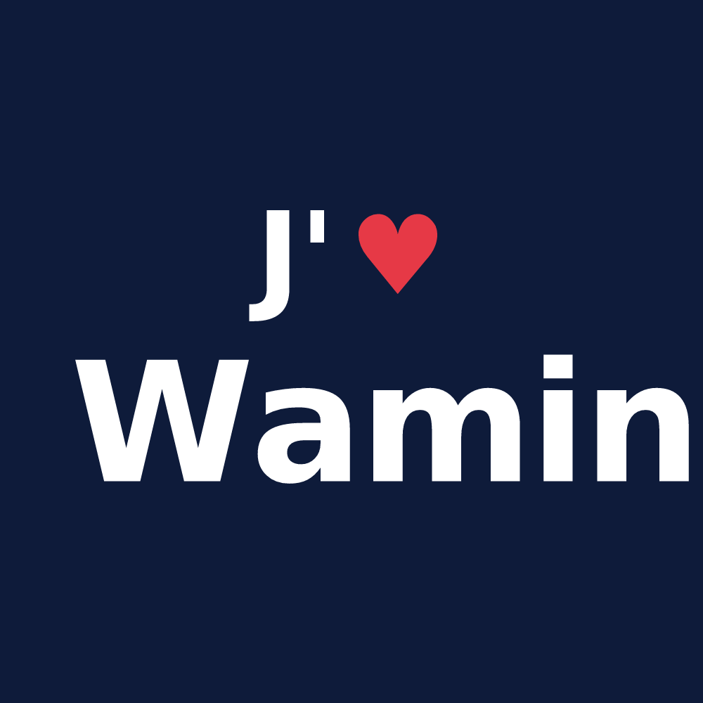 T-shirt personnalisé Wamin — design J'aime Wamin