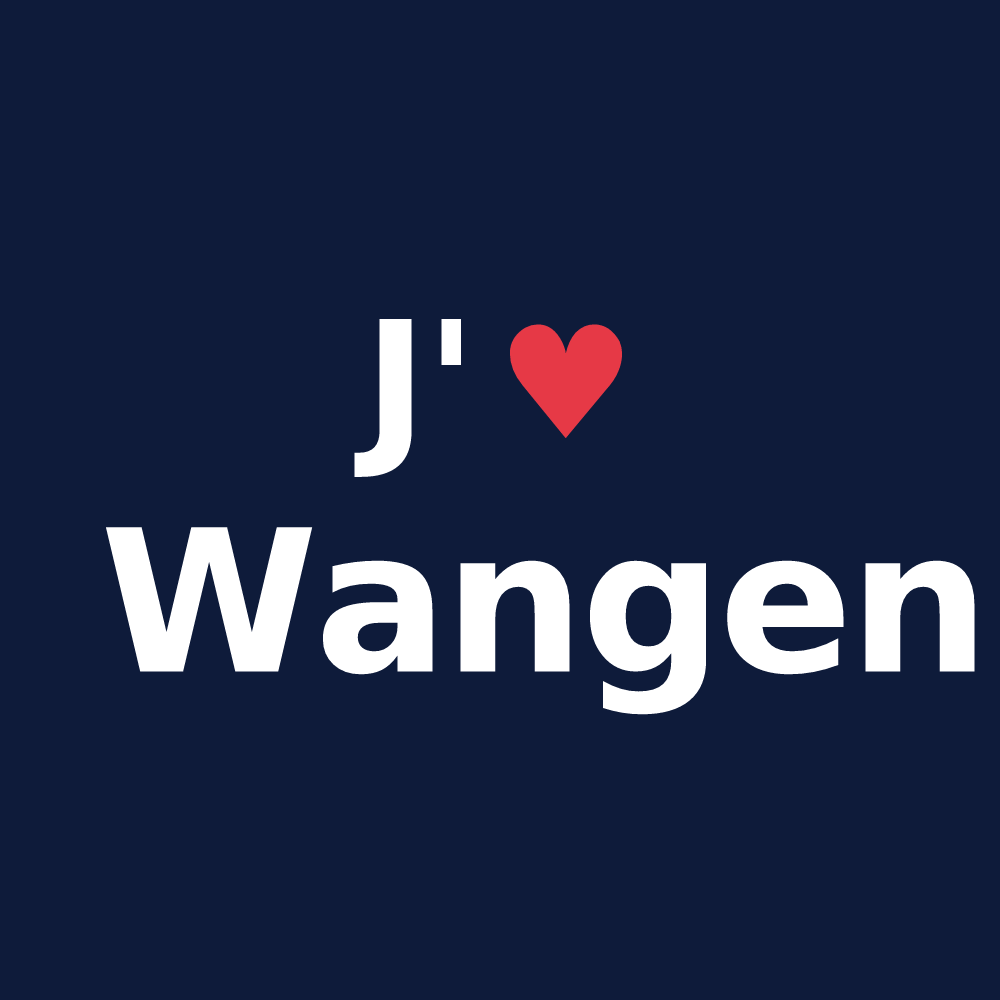 T-shirt personnalisé Wangen — design J'aime Wangen