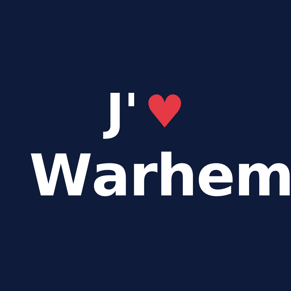 T-shirt personnalisé Warhem — design J'aime Warhem