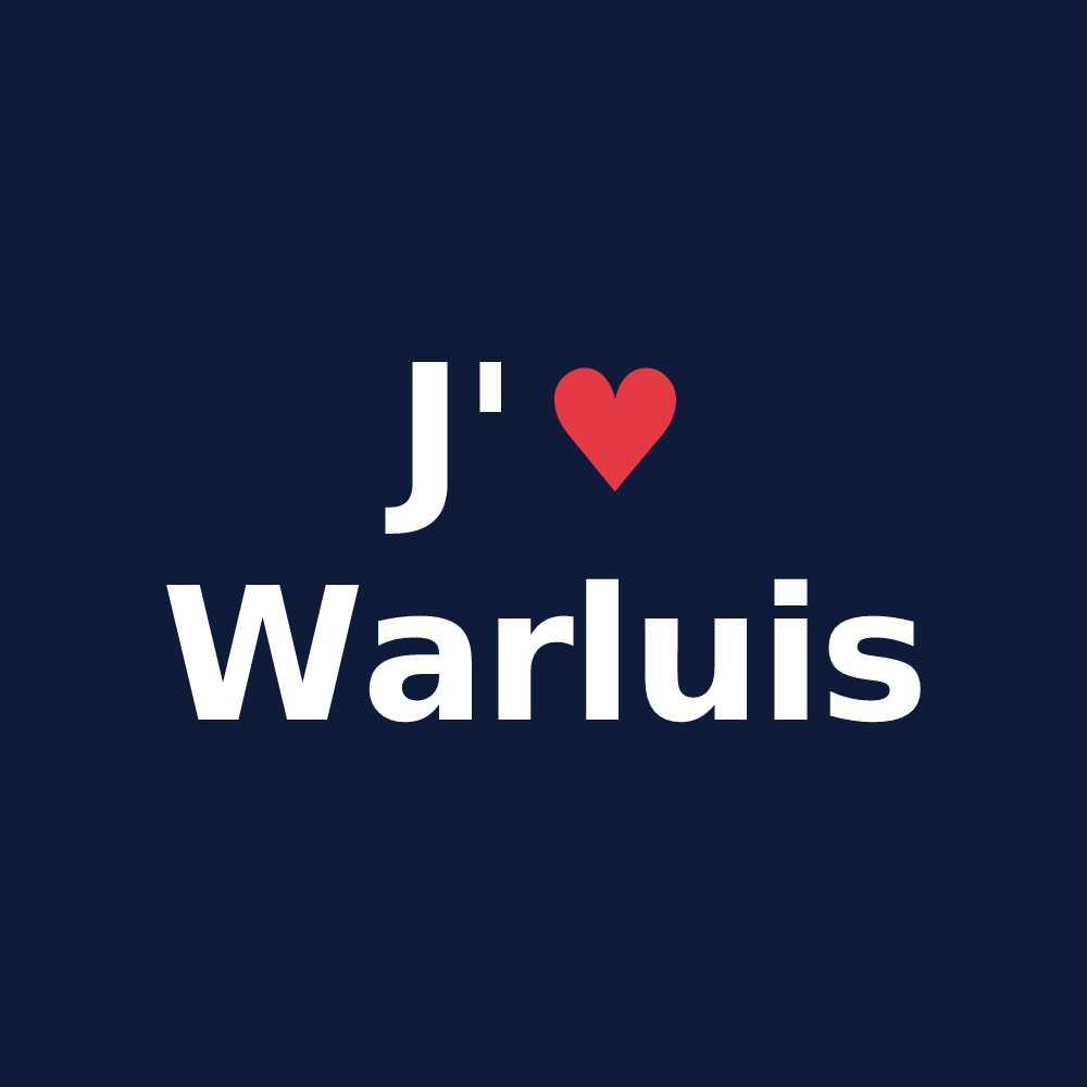 T-shirt personnalisé Warluis — design J'aime Warluis