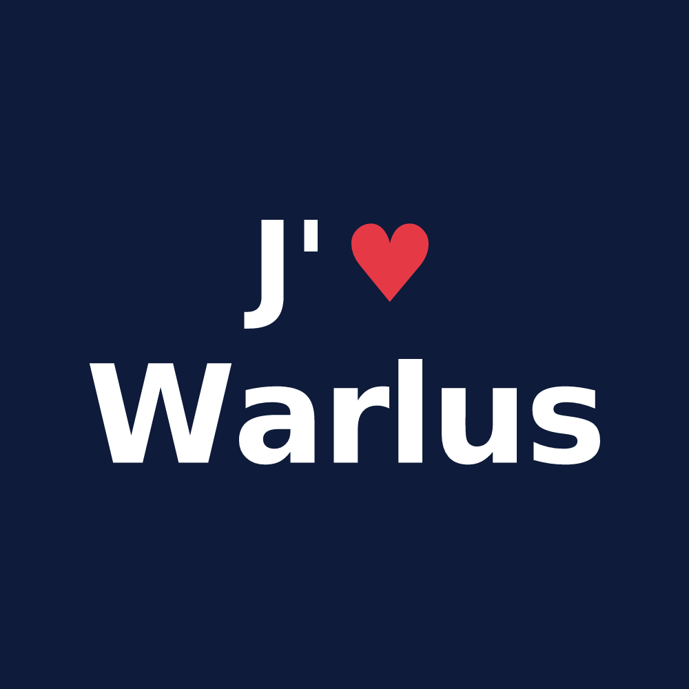 T-shirt personnalisé Warlus — design J'aime Warlus
