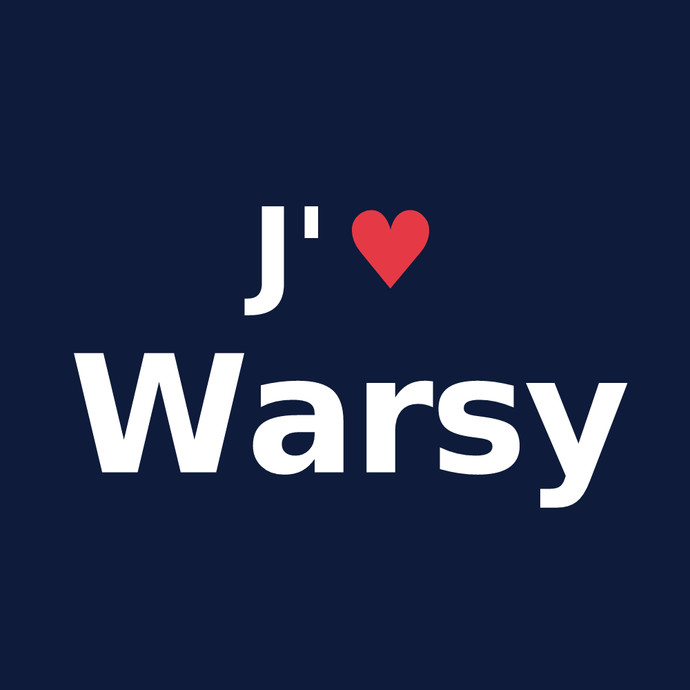 T-shirt personnalisé Warsy — design J'aime Warsy
