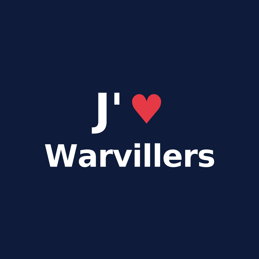 T-shirt personnalisé Warvillers — design J'aime Warvillers