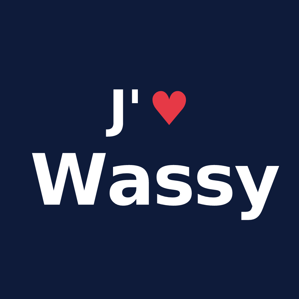 T-shirt personnalisé Wassy — design J'aime Wassy