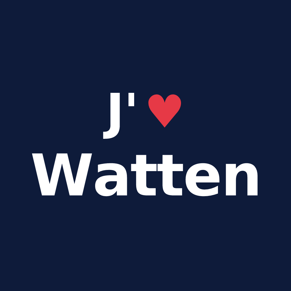 T-shirt personnalisé Watten — design J'aime Watten