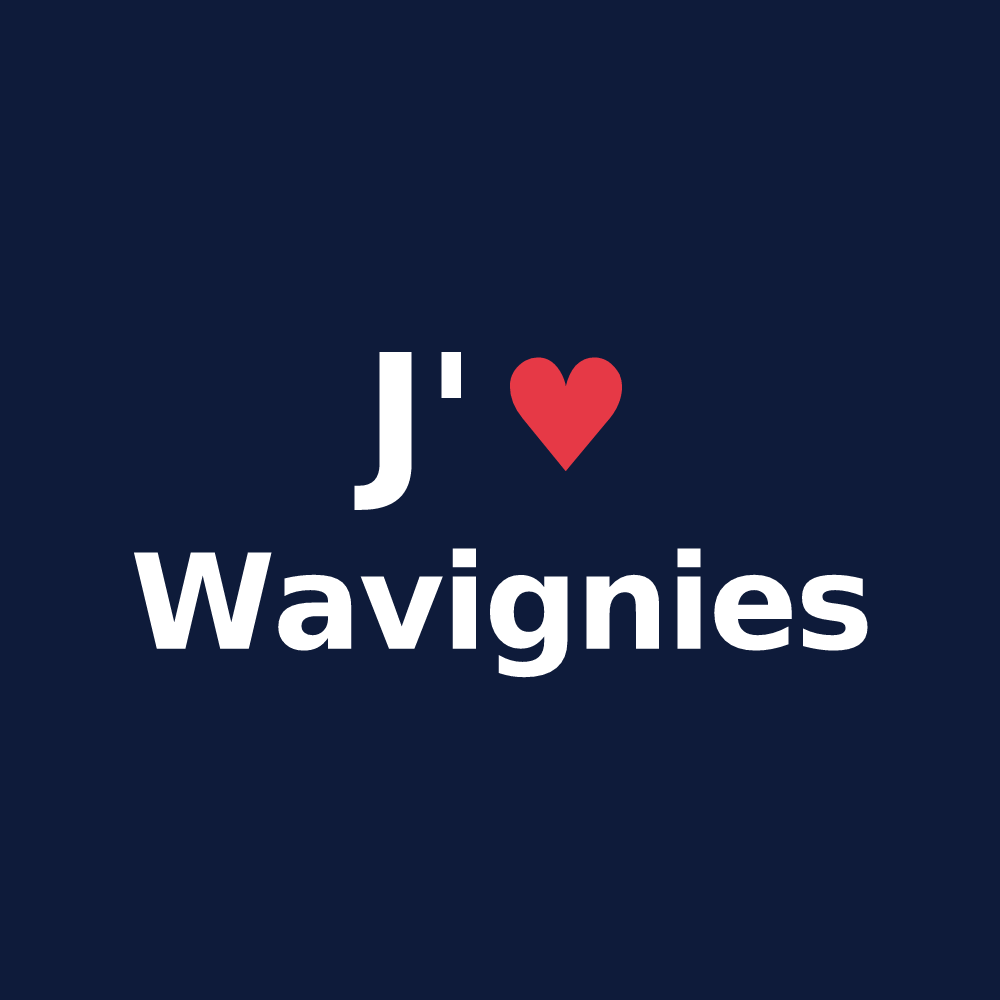 T-shirt personnalisé Wavignies — design J'aime Wavignies
