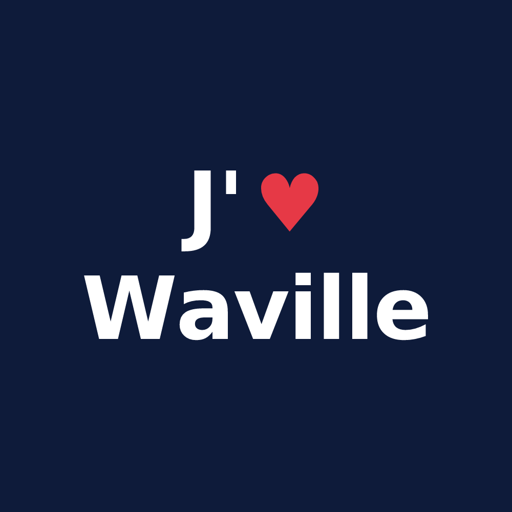 T-shirt personnalisé Waville — design J'aime Waville