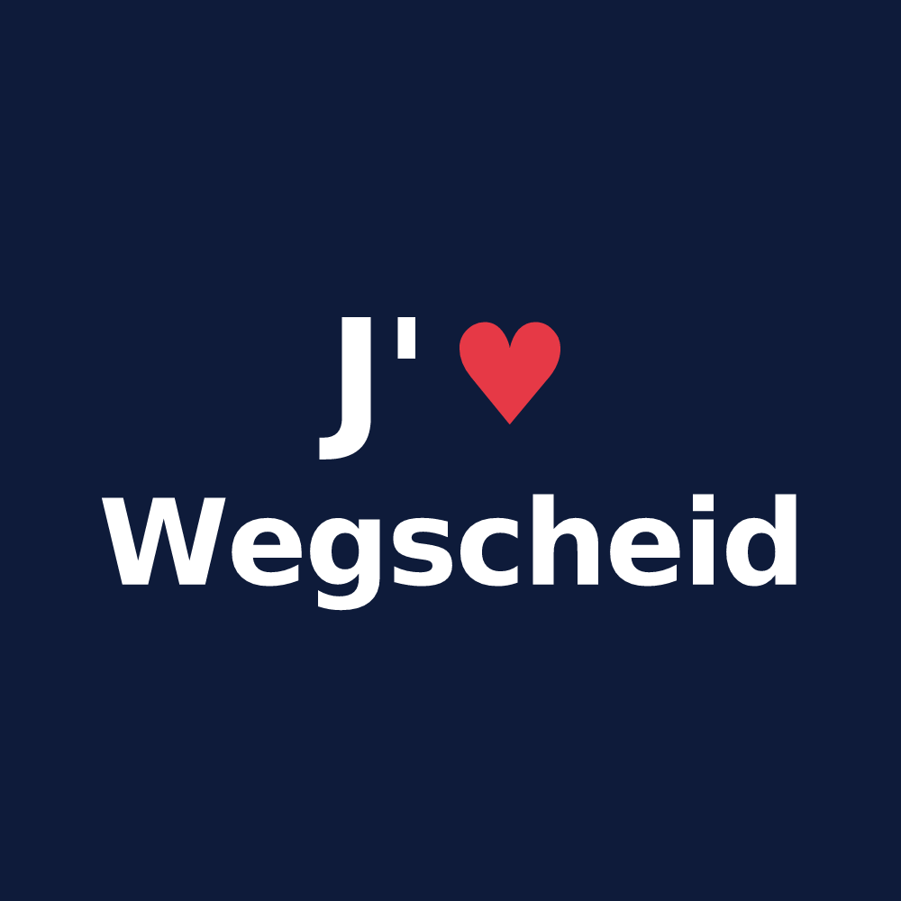 T-shirt personnalisé Wegscheid — design J'aime Wegscheid