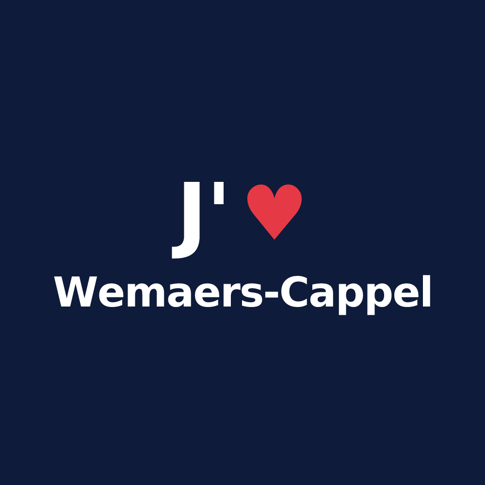 T-shirt personnalisé Wemaers-Cappel — design J'aime Wemaers-Cappel