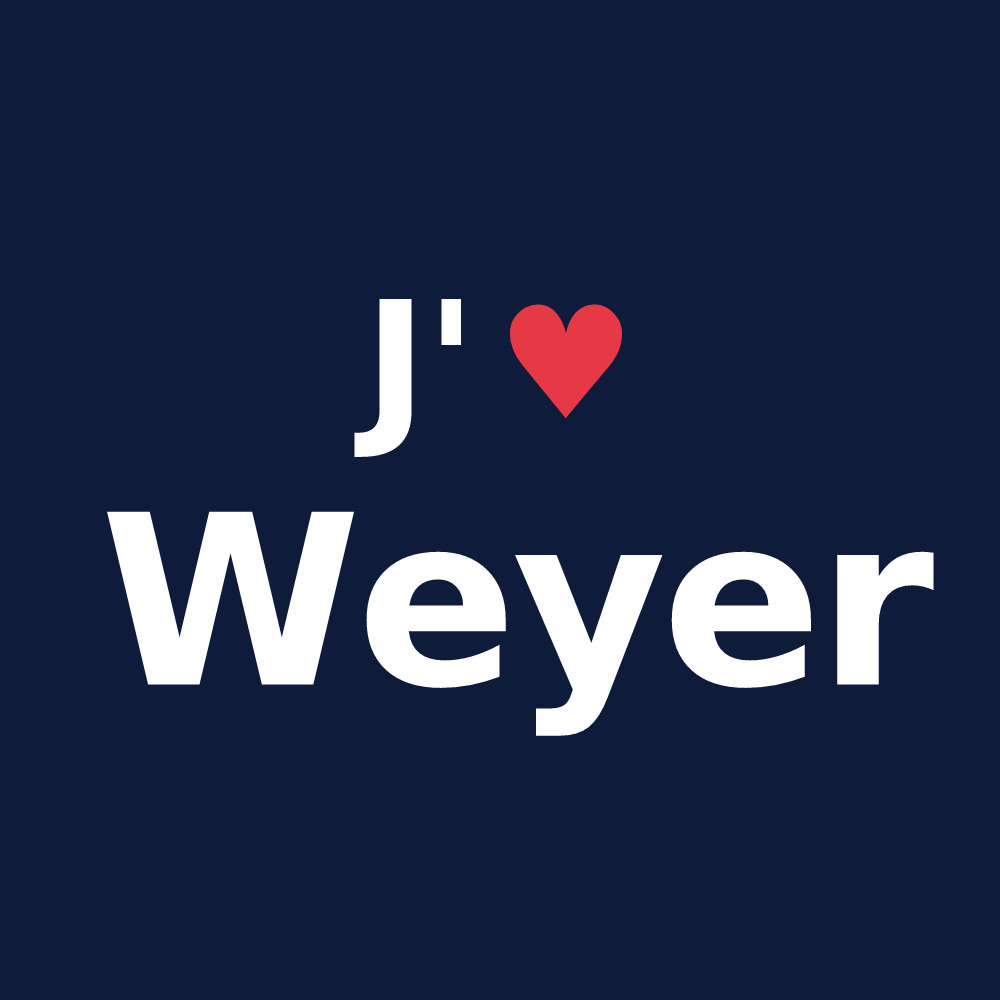 T-shirt personnalisé Weyer — design J'aime Weyer