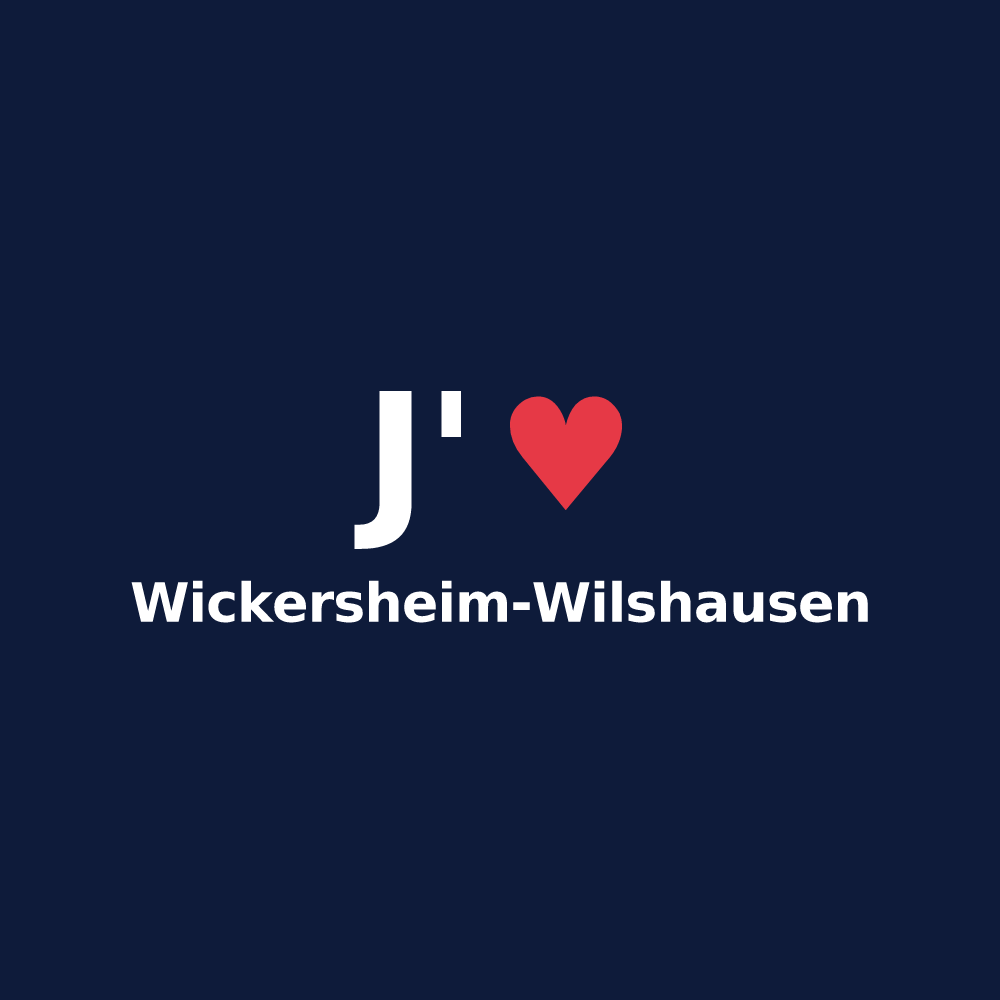 T-shirt personnalisé Wickersheim-Wilshausen — design J'aime Wickersheim-Wilshausen