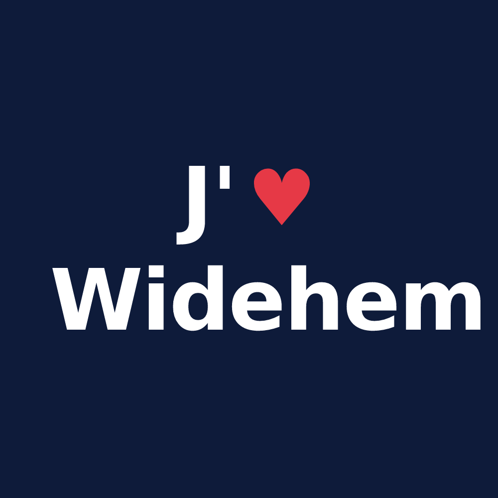 T-shirt personnalisé Widehem — design J'aime Widehem