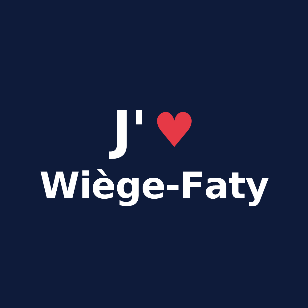 T-shirt personnalisé Wiège-Faty — design J'aime Wiège-Faty