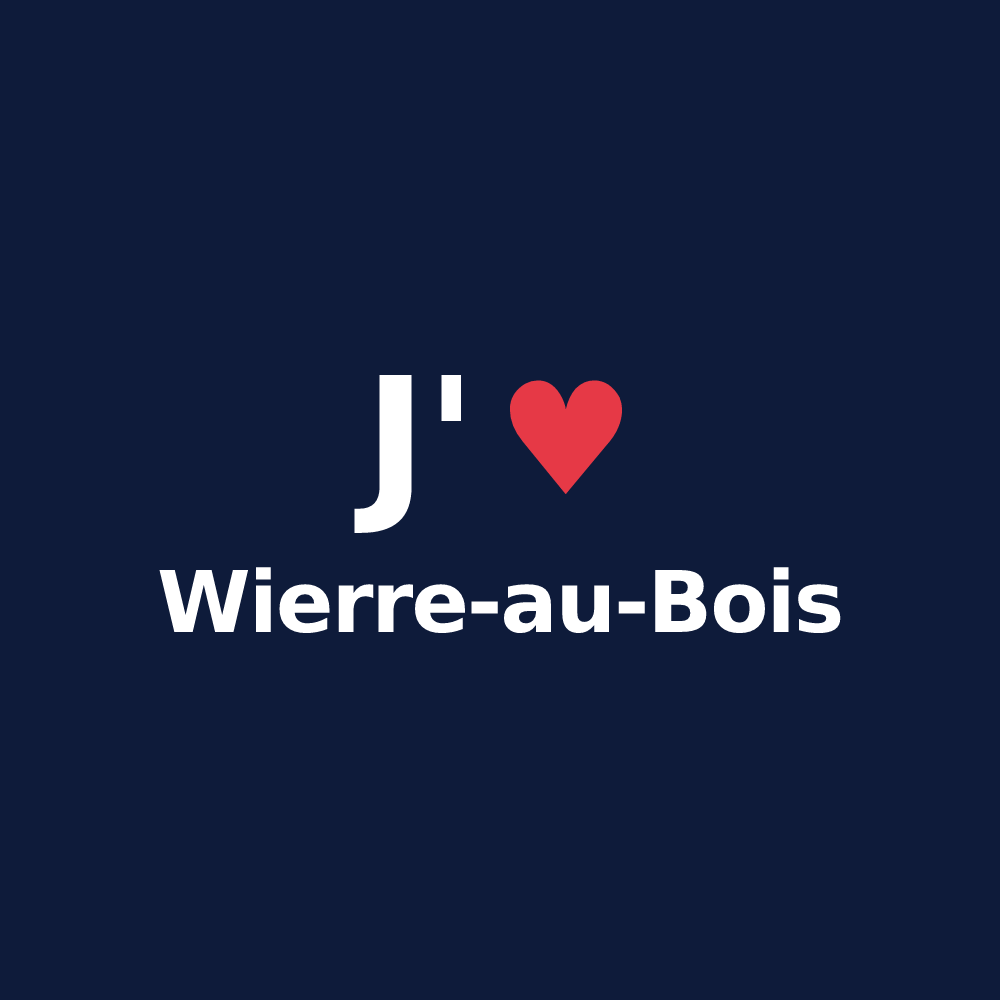 T-shirt personnalisé Wierre-au-Bois — design J'aime Wierre-au-Bois