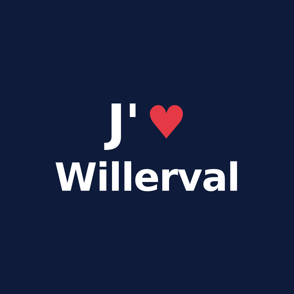 T-shirt personnalisé Willerval — design J'aime Willerval