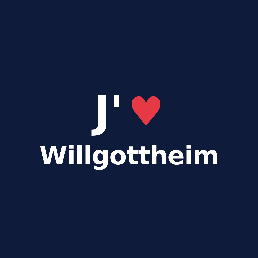 T-shirt personnalisé Willgottheim — design J'aime Willgottheim