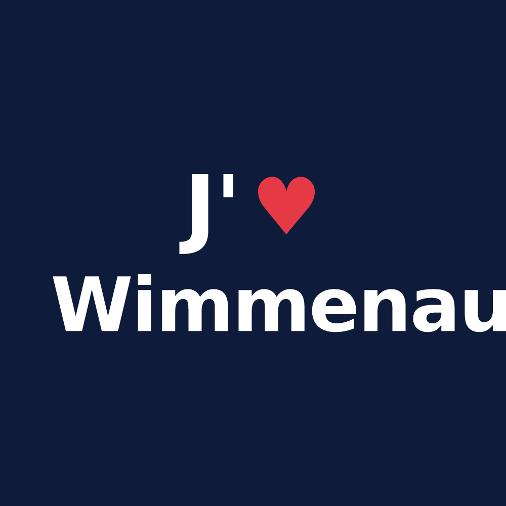 T-shirt personnalisé Wimmenau — design J'aime Wimmenau