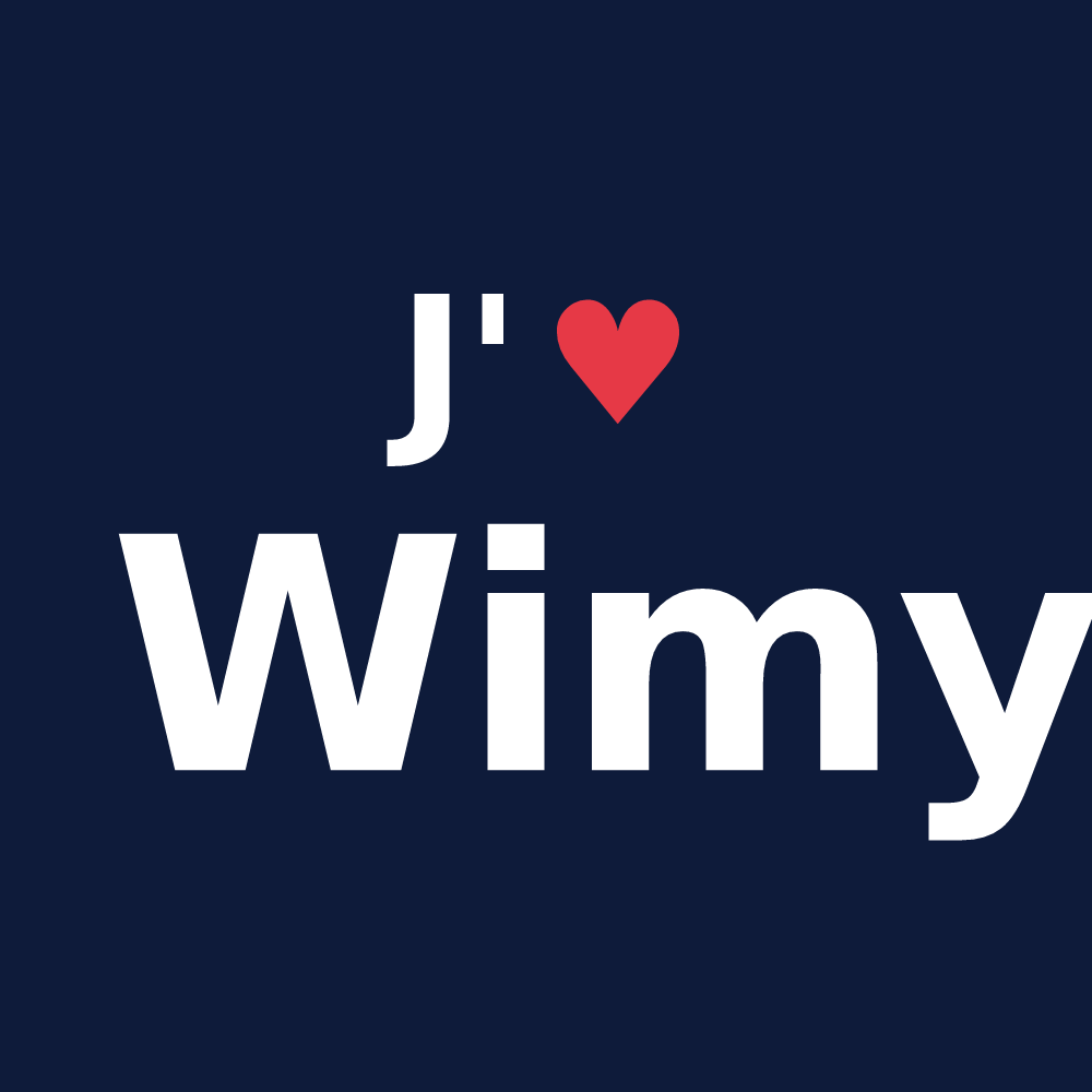 T-shirt personnalisé Wimy — design J'aime Wimy