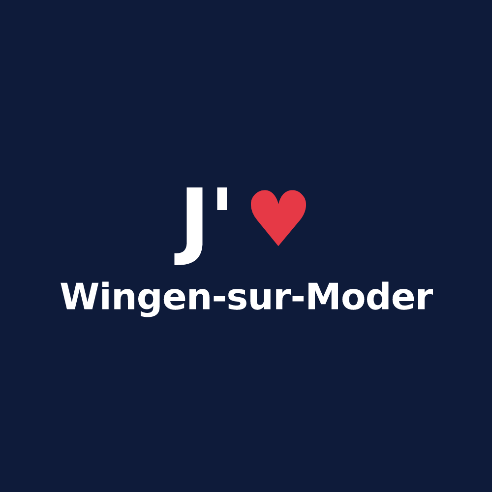 T-shirt personnalisé Wingen-sur-Moder — design J'aime Wingen-sur-Moder