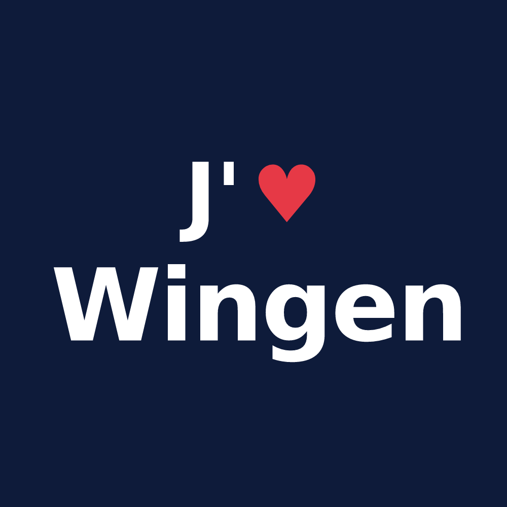 T-shirt personnalisé Wingen — design J'aime Wingen