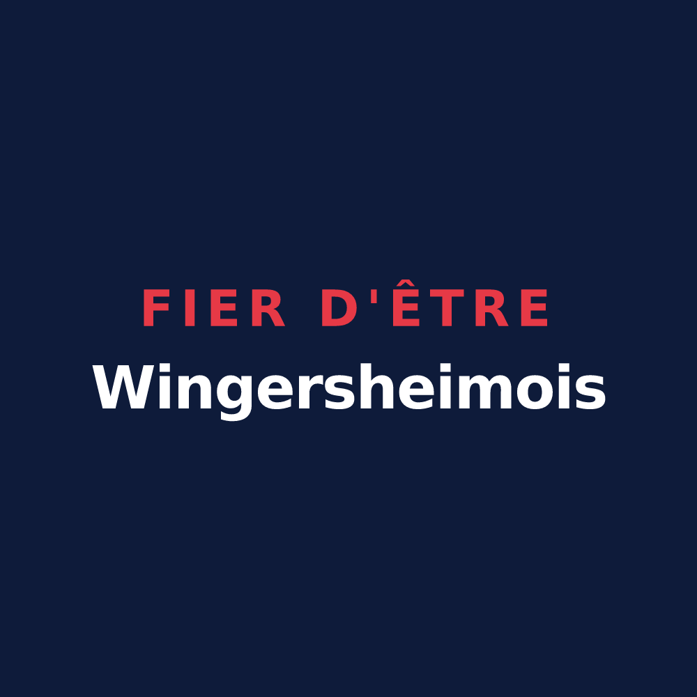 T-shirt « Fier d'être Wingersheimois » — design pour Wingersheim les Quatre Bans
