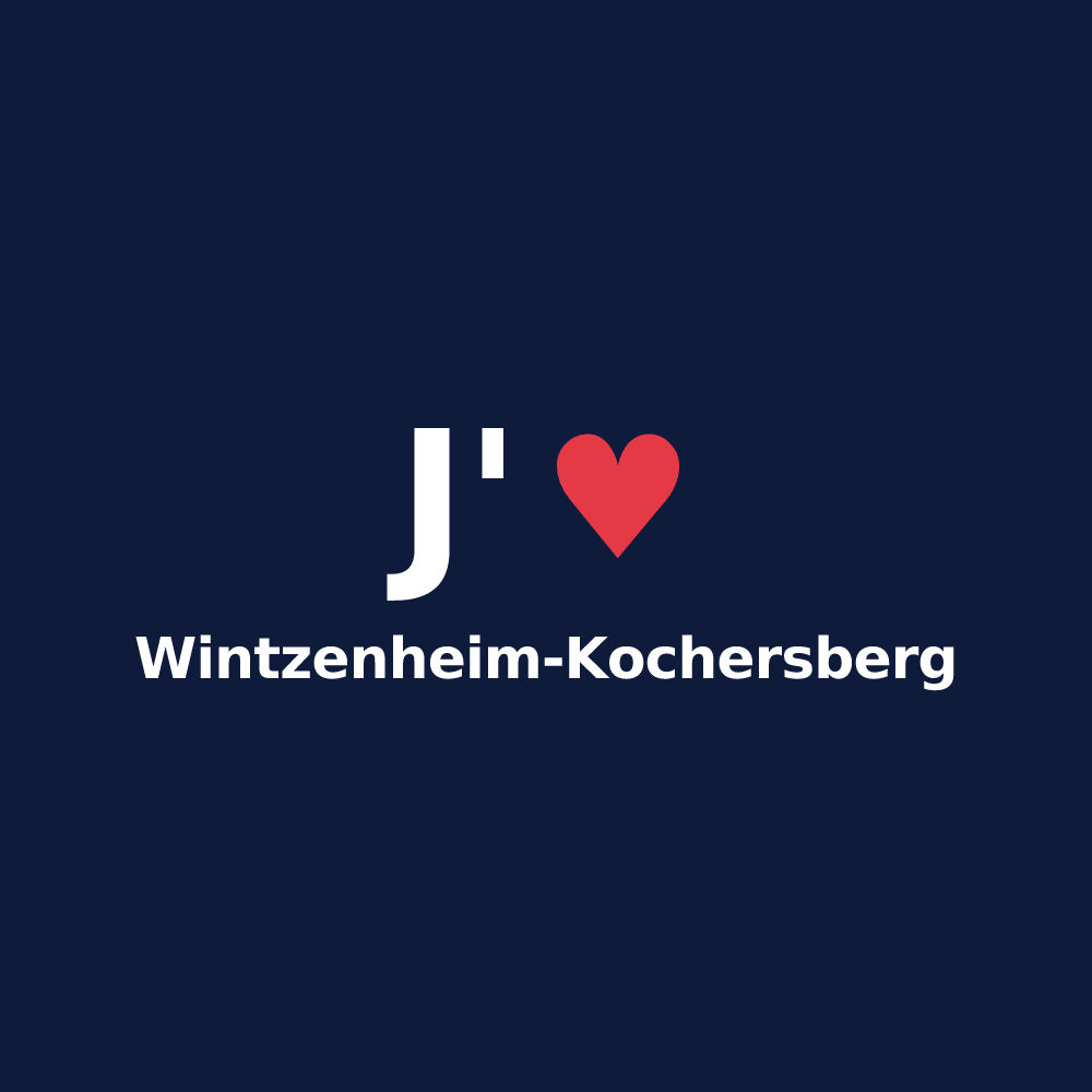 T-shirt personnalisé Wintzenheim-Kochersberg — design J'aime Wintzenheim-Kochersberg