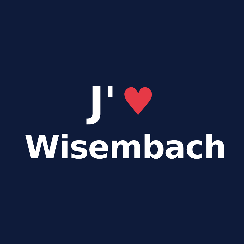 T-shirt personnalisé Wisembach — design « J'aime Wisembach » imprimé sur le t-shirt