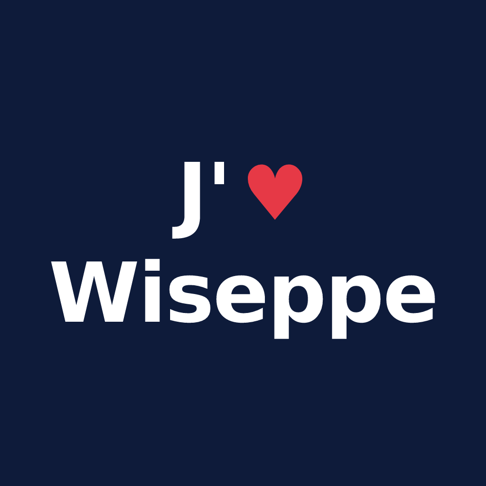 T-shirt personnalisé Wiseppe — design J'aime Wiseppe