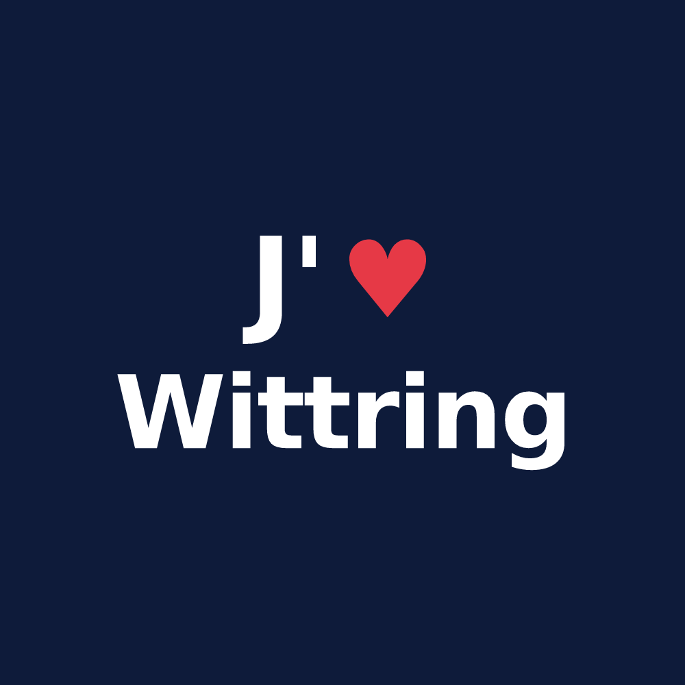 T-shirt personnalisé Wittring — design J'aime Wittring