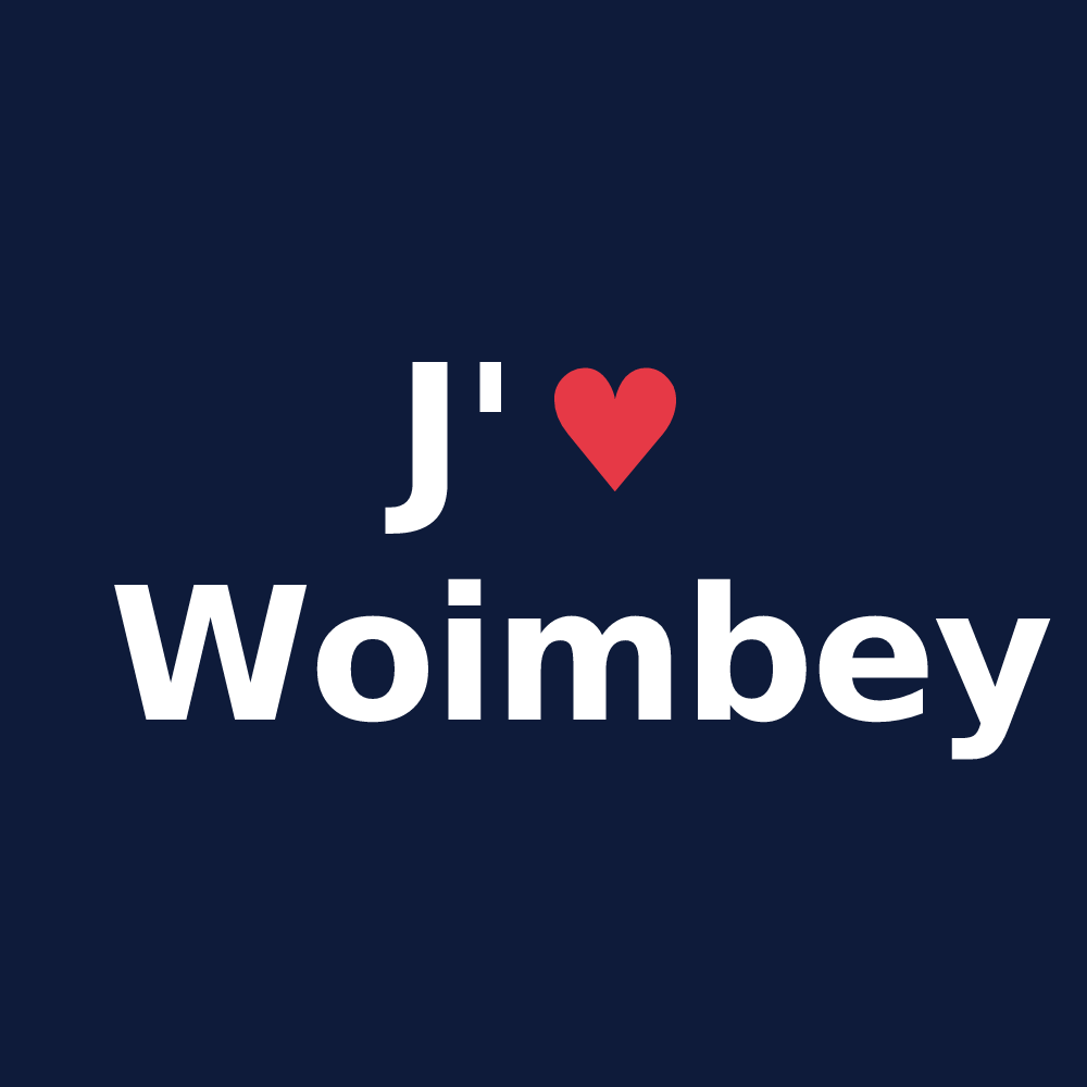 T-shirt personnalisé Woimbey — design J'aime Woimbey