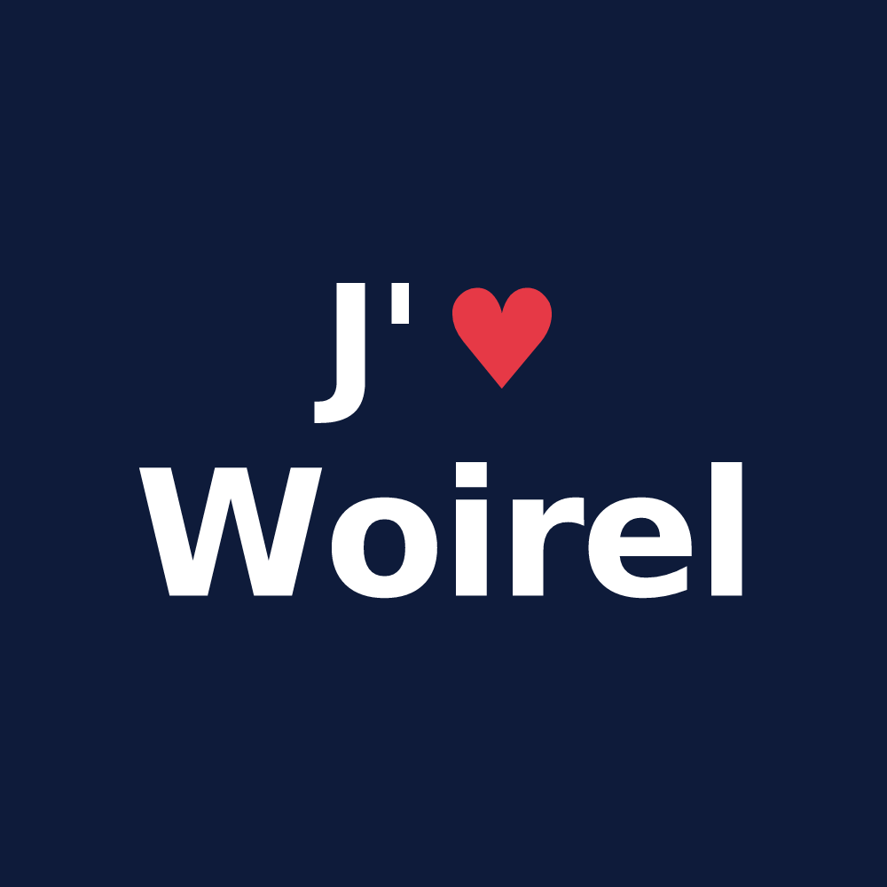T-shirt personnalisé Woirel — design J'aime Woirel