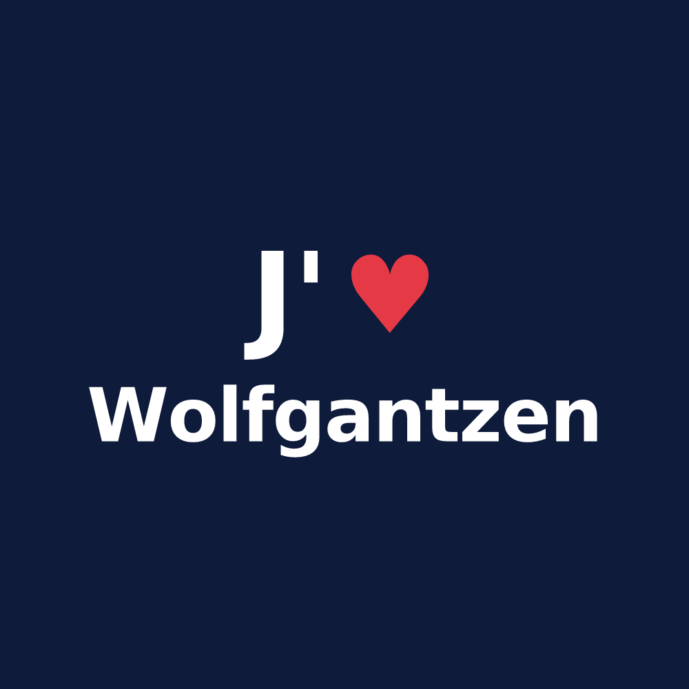 T-shirt personnalisé Wolfgantzen — design J'aime Wolfgantzen