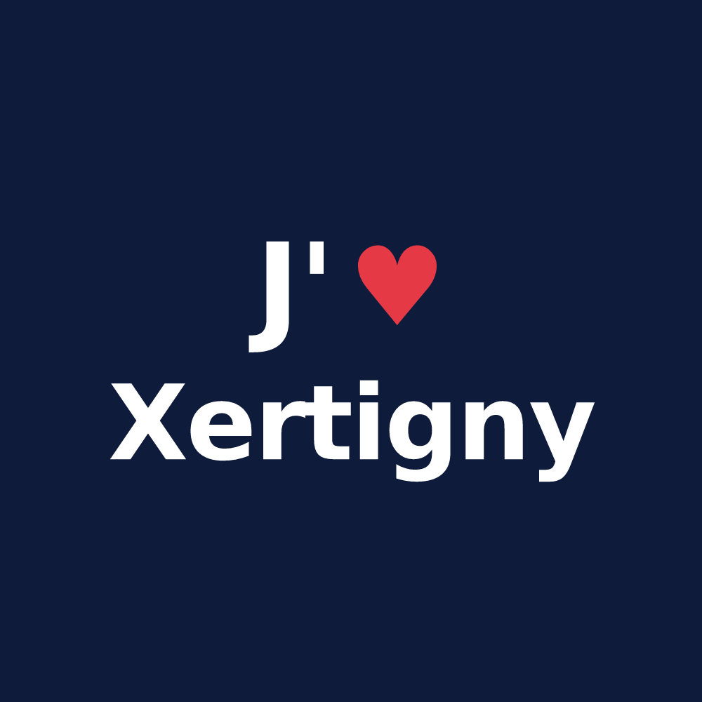 T-shirt personnalisé Xertigny — design J'aime Xertigny