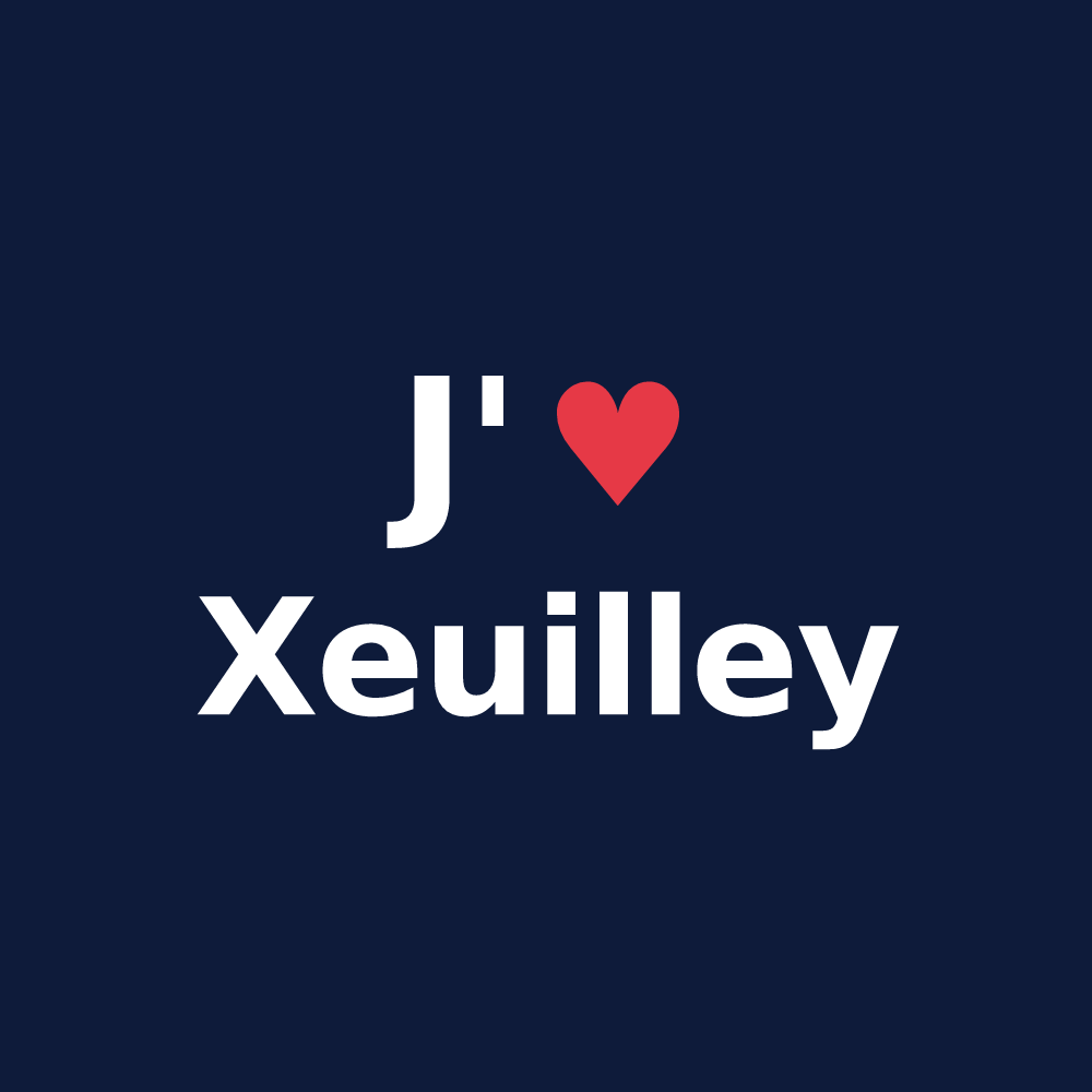T-shirt personnalisé Xeuilley — design J'aime Xeuilley