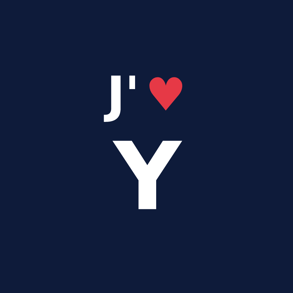 T-shirt personnalisé Y — design J'aime Y