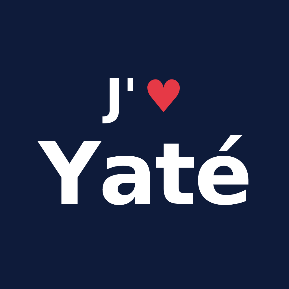 T-shirt personnalisé Yaté — design J'aime Yaté