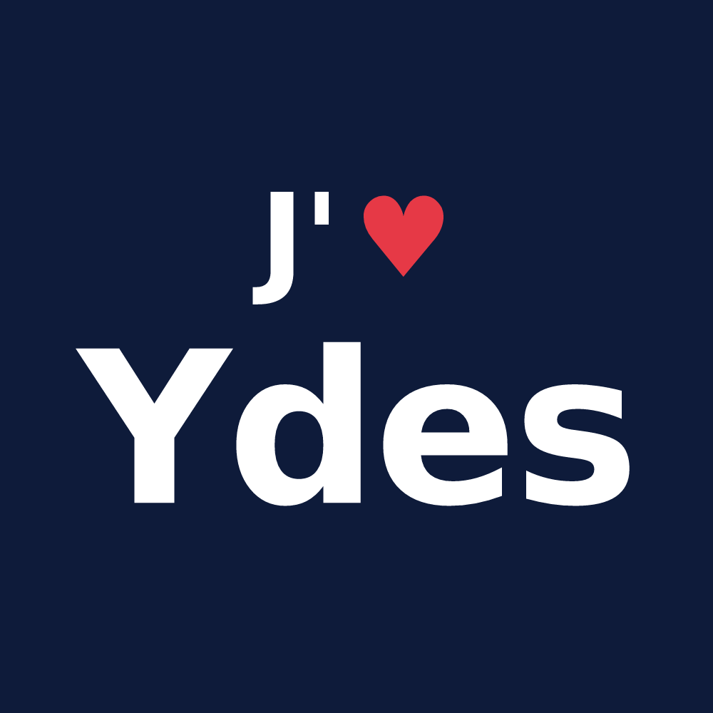 T-shirt personnalisé Ydes — design J'aime Ydes