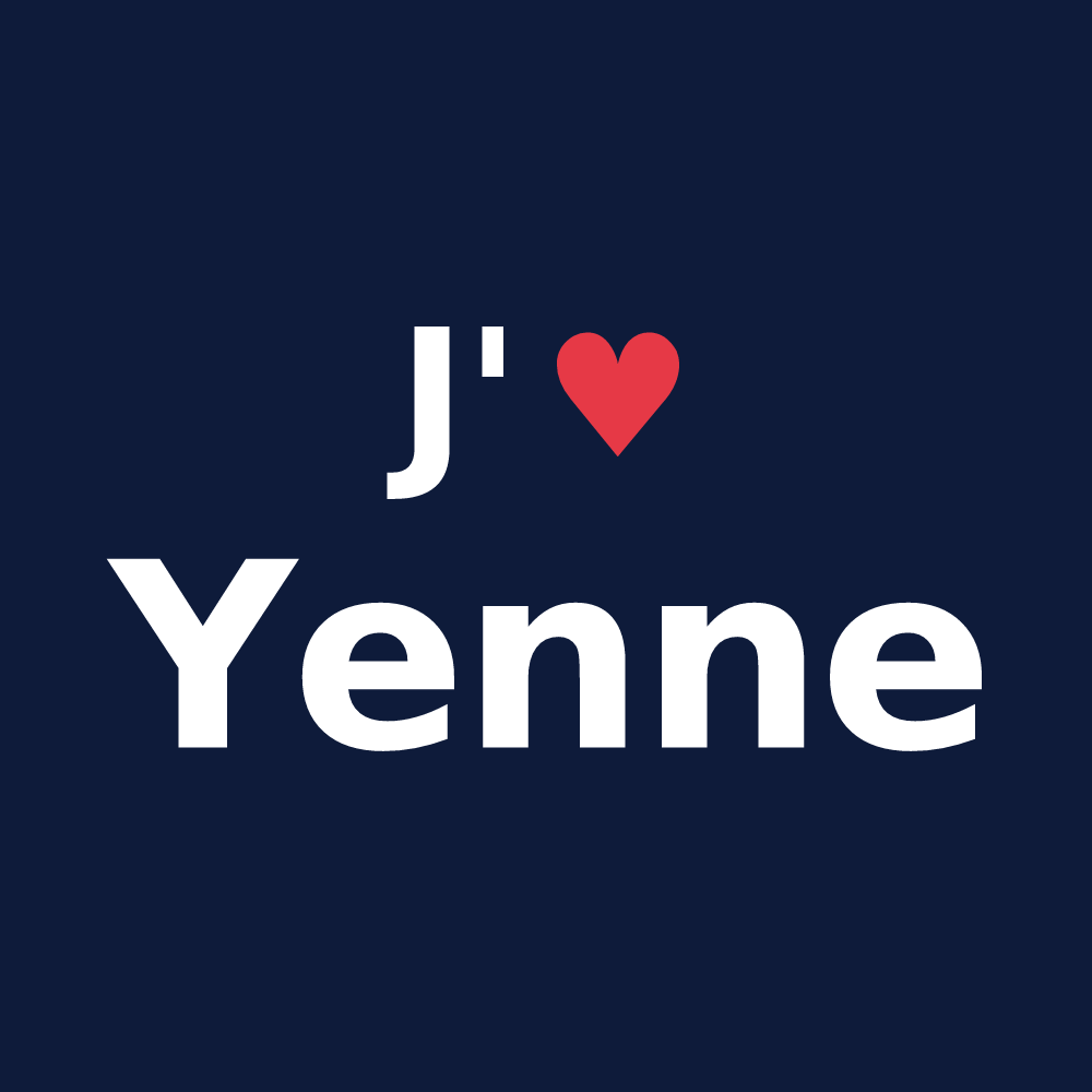 T-shirt personnalisé Yenne — design J'aime Yenne
