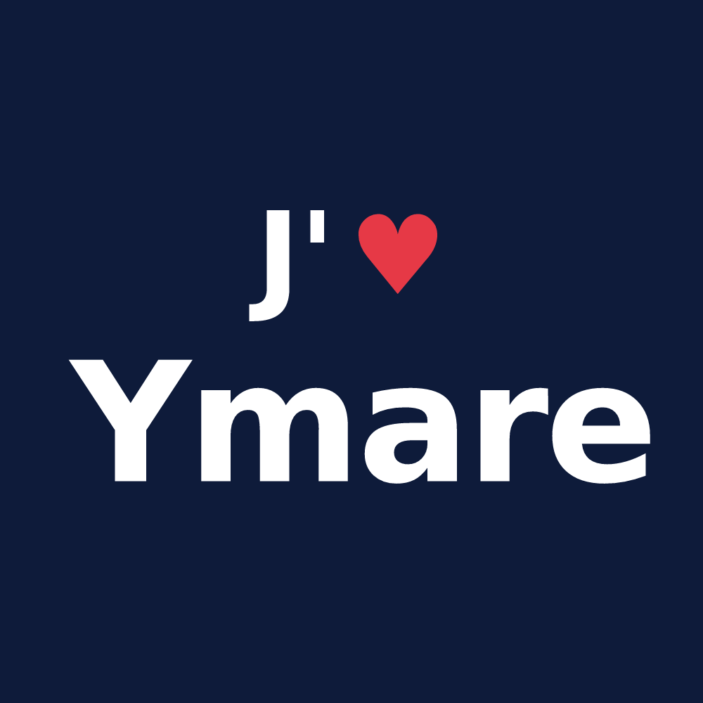 T-shirt personnalisé Ymare — design J'aime Ymare