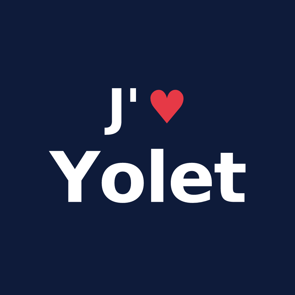 T-shirt personnalisé Yolet — design J'aime Yolet