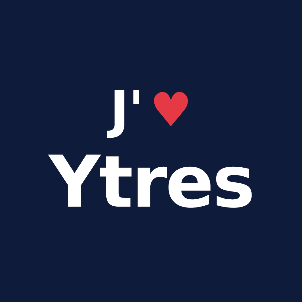 T-shirt personnalisé Ytres — design J'aime Ytres