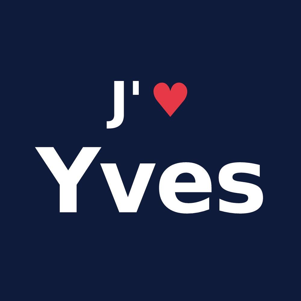 T-shirt personnalisé Yves — design J'aime Yves