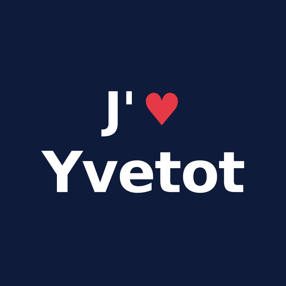T-shirt personnalisé Yvetot — design J'aime Yvetot