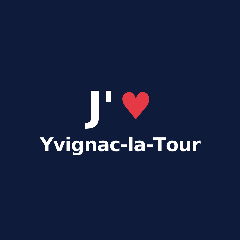 T-shirt personnalisé Yvignac-la-Tour — design J'aime Yvignac-la-Tour