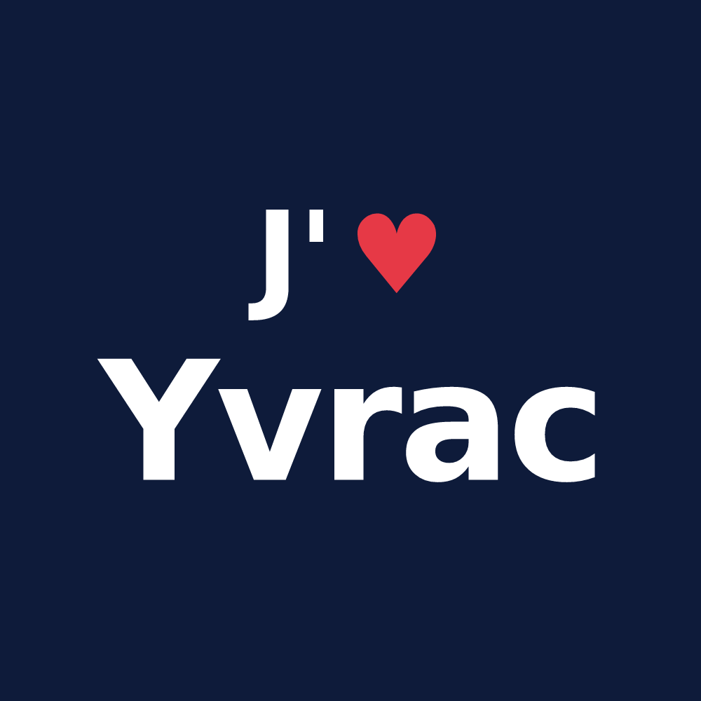T-shirt personnalisé Yvrac — design J'aime Yvrac