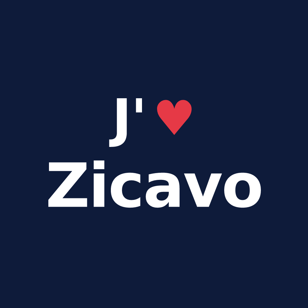 T-shirt personnalisé Zicavo — design J'aime Zicavo
