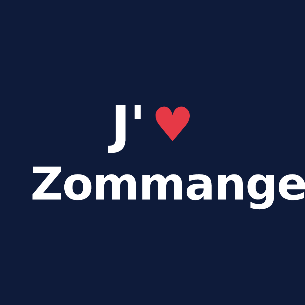 T-shirt personnalisé Zommange — design J'aime Zommange