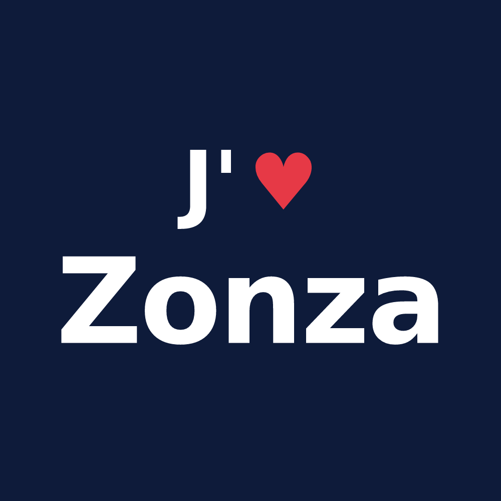 T-shirt personnalisé Zonza — design J'aime Zonza