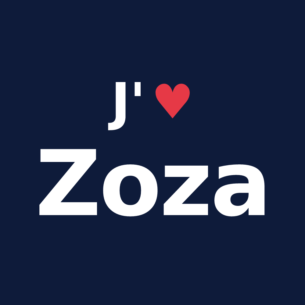 T-shirt personnalisé Zoza — design J'aime Zoza